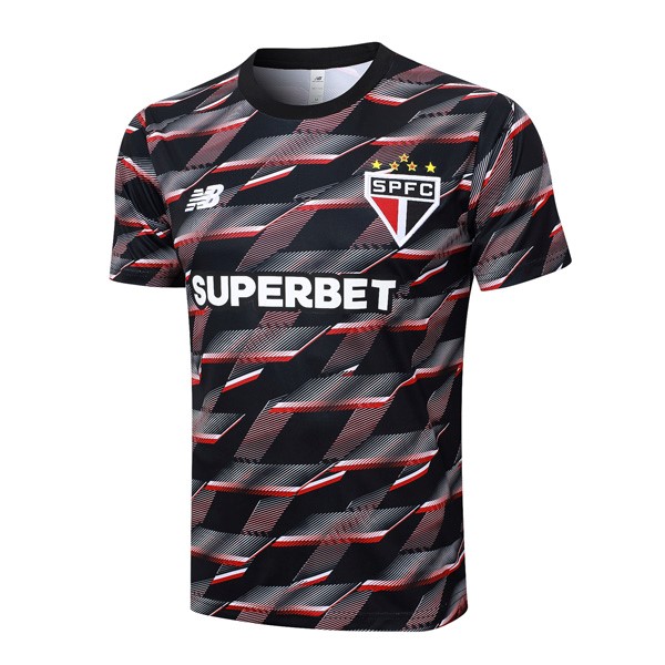 Camiseta Entrenamiento Sao Paulo 2024 2025 Negro Rojo